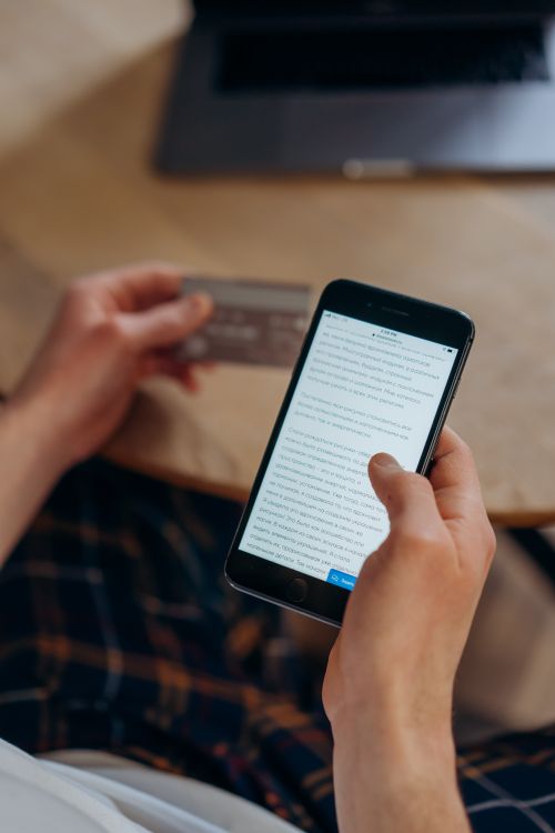 A mobile payment being reviewed on a smartphone